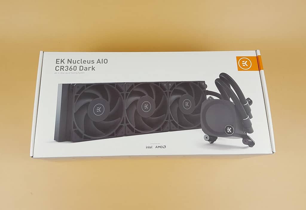 EK Nucleus AIO CR360 Dark Packing Box