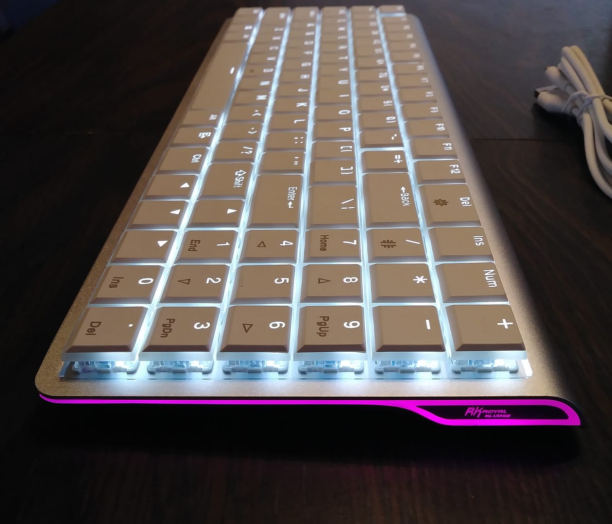 DREVO “Joyeuse” 96Key Ultra-Thin Aluminium Alloy – White LED – Wireless Bluetooth 3.0 – Mechanical Keyboard