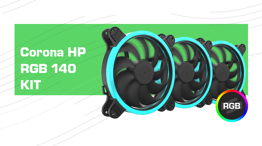 SilentiumPC ring-RGB fan series Corona HP RGB receives 140 mm addition